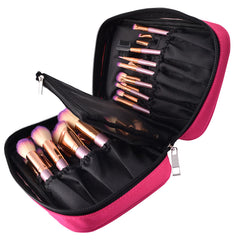 JAF 26pcs Gold Makeup Brush Set with Zipper Case Travel Cosmetic Bag