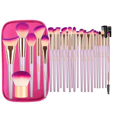 JAF 26pcs Gold Makeup Brush Set with Zipper Case Travel Cosmetic Bag