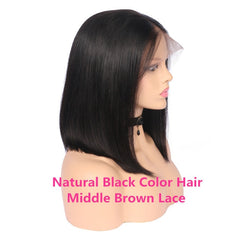 13x6 Transparent Human Hair Lace Frontal Brazilian Wig