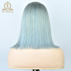 13x6 Transparent Human Hair Lace Frontal Brazilian Wig