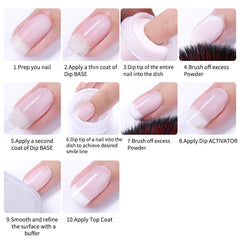 Holographic Dip Nail Powders