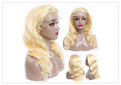 Body Wave 613 Honey Blonde Preplucked Brazilian Remy Human Hair Wig