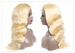 Body Wave 613 Honey Blonde Preplucked Brazilian Remy Human Hair Wig