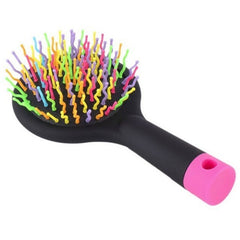 Portable Volume Rainbow Detangling Hair Comb with Mirror