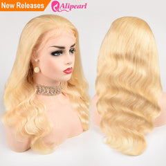 Body Wave 613 Blonde Lace Front PrePlucked Brazilian Virgin Human Hair Wig