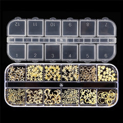 Gold Metal Nail  Decoration Kit