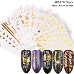 Mixed Design Nail Art Sticker Set