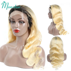 Body Wave 613 Honey Blonde Preplucked Brazilian Remy Human Hair Wig