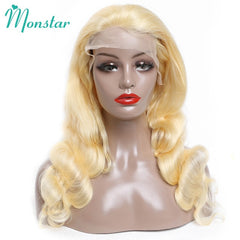 Body Wave 613 Honey Blonde Preplucked Brazilian Remy Human Hair Wig