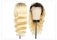 Body Wave 613 Honey Blonde Preplucked Brazilian Remy Human Hair Wig