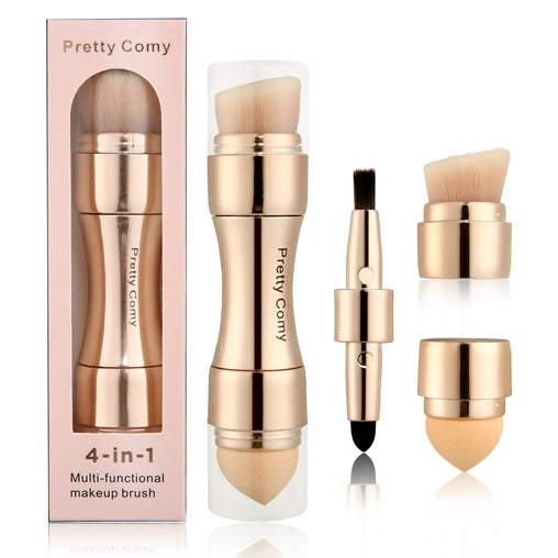 4 in 1 Multi-Function Gold Makeup Brushe Set