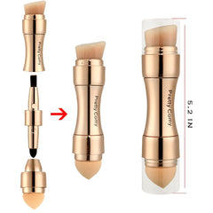 4 in 1 Multi-Function Gold Makeup Brushe Set
