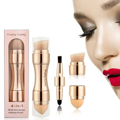 4 in 1 Multi-Function Gold Makeup Brushe Set