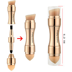 4 in 1 Multi-Function Gold Makeup Brushe Set