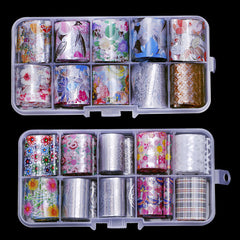 Holographic Foil Wrap Nail Art Stickers