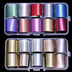Holographic Foil Wrap Nail Art Stickers