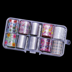 Holographic Foil Wrap Nail Art Stickers