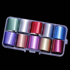 Holographic Foil Wrap Nail Art Stickers