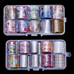 Holographic Foil Wrap Nail Art Stickers