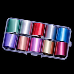 Holographic Foil Wrap Nail Art Stickers