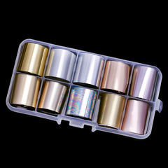 Holographic Foil Wrap Nail Art Stickers