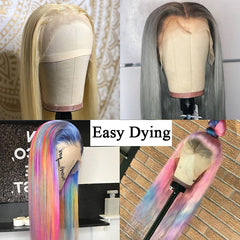 Lace Front Human Hair 613 Honey Blonde Wig