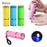Portable Mini LED Nail Dryer Curing Lamp Flashlight Torch for UV Gel Nail Polish