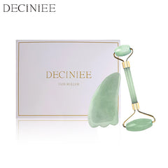 Natural Crystal Stone Face  Massager Rose & Jade Quartz