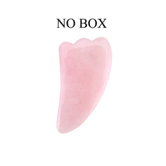 Natural Crystal Stone Face  Massager Rose & Jade Quartz