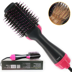 Hair Dryer Brush 2 In 1 Hair Straightener Curler Comb