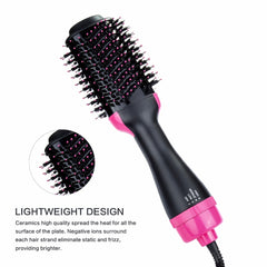 Hair Dryer Brush 2 In 1 Hair Straightener Curler Comb