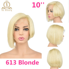13x6 Short Bob Cut  Brazilian Remy Human Hair Lace Front Wig