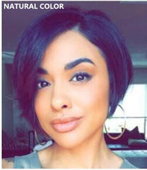 13x6 Short Bob Cut  Brazilian Remy Human Hair Lace Front Wig