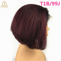 13x6 Short Bob Cut  Brazilian Remy Human Hair Lace Front Wig