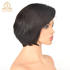 13x6 Short Bob Cut  Brazilian Remy Human Hair Lace Front Wig