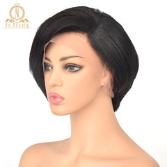13x6 Short Bob Cut  Brazilian Remy Human Hair Lace Front Wig
