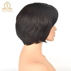 13x6 Short Bob Cut  Brazilian Remy Human Hair Lace Front Wig