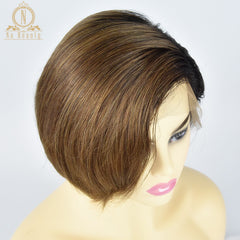 13x6 Short Bob Cut  Brazilian Remy Human Hair Lace Front Wig
