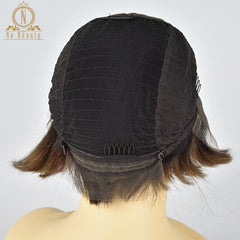 13x6 Short Bob Cut  Brazilian Remy Human Hair Lace Front Wig