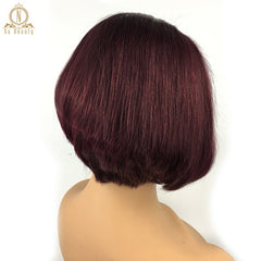 13x6 Short Bob Cut  Brazilian Remy Human Hair Lace Front Wig