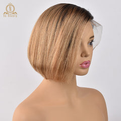 13x6 Short Bob Cut  Brazilian Remy Human Hair Lace Front Wig