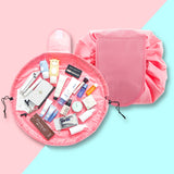 Lazy Cosmetic Bag, Maxtour Makeup Toiletry Jewelry Organizer with Zipper and Drawstrings