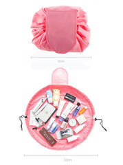 Lazy Cosmetic Bag, Maxtour Makeup Toiletry Jewelry Organizer with Zipper and Drawstrings
