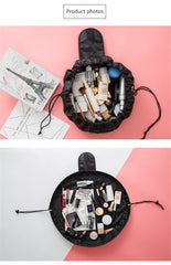 Lazy Cosmetic Bag, Maxtour Makeup Toiletry Jewelry Organizer with Zipper and Drawstrings
