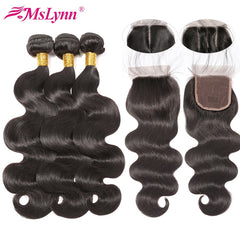 Body Wave Bundles With Closure Brazilian Hair