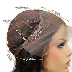 Lace Front Human Hair Wigs With Baby Hair 1B/27  Pre Plucked Ombre
