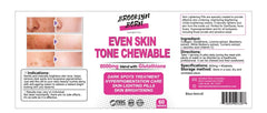 Glutathione Skin Lightening 8000mg Dark Spots & Acne Scar Remover with Anti-Aging & Antioxidant Effect 60 Chewables