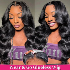 Body Wave Wig 6x4 Glueless PrePlucked Human Hair Wigs Ready To Go 5x5 Transparent Pre Cut Lace Closure Wig