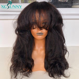 Yaki Bangs Wig Human Brazilian Hair Wig