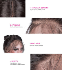 360 Lace Frontal Human Brazilian Hair Wig